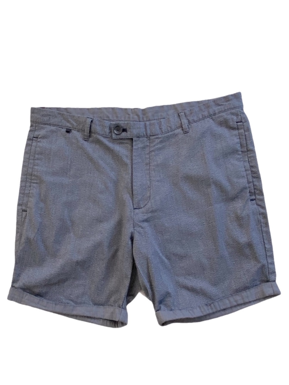 Calvin Klein Chino Shorts Flat Front Cuffed Body Fit Minimalist Size 36 Stretch